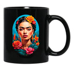 Frida'S Colors - 9 Black Coffee Mug, Gift Coffee Mug - Black