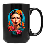 Frida'S Colors - 9 Black Coffee Mug, Gift Coffee Mug