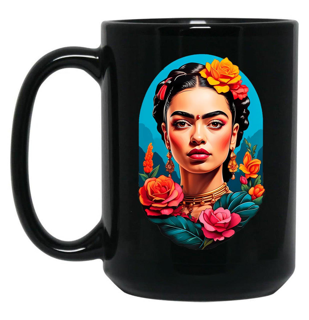 Frida'S Colors - 9 Black Coffee Mug, Gift Coffee Mug