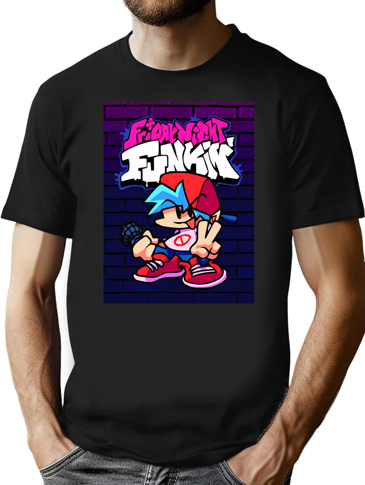 Friday Night Funkin Boyfriend Classic  For Fans For Men And Women Premium Heavyweight Cotton T-Shirt - Black