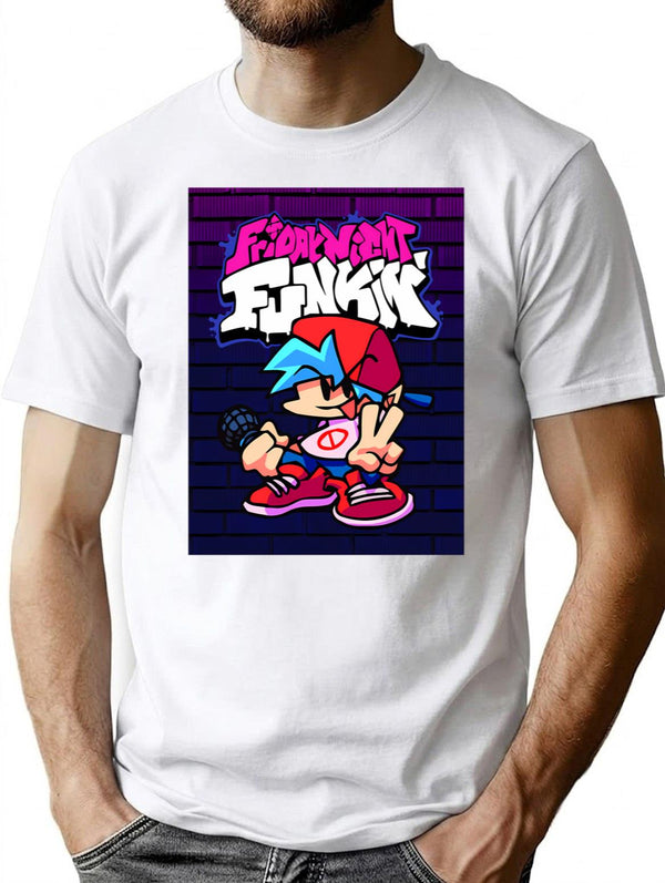 Friday Night Funkin Boyfriend Classic  For Fans For Men And Women Premium Heavyweight Cotton T-Shirt - White