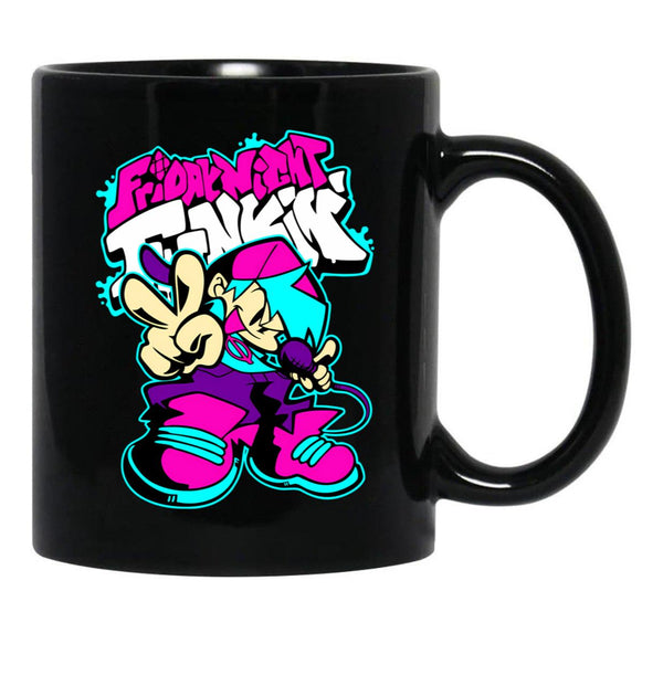 Friday Night Funkin Black Coffee Mug, Gift Coffee Mug - Black