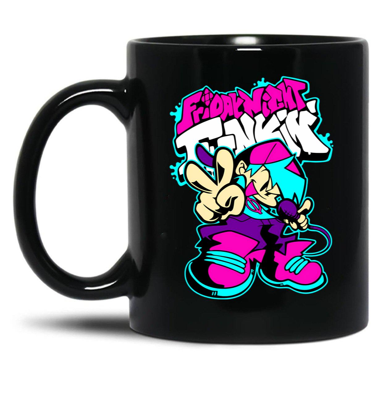 Friday Night Funkin Black Coffee Mug, Gift Coffee Mug