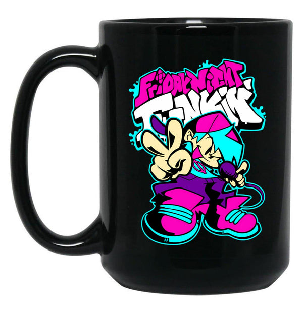 Friday Night Funkin Black Coffee Mug, Gift Coffee Mug - Black