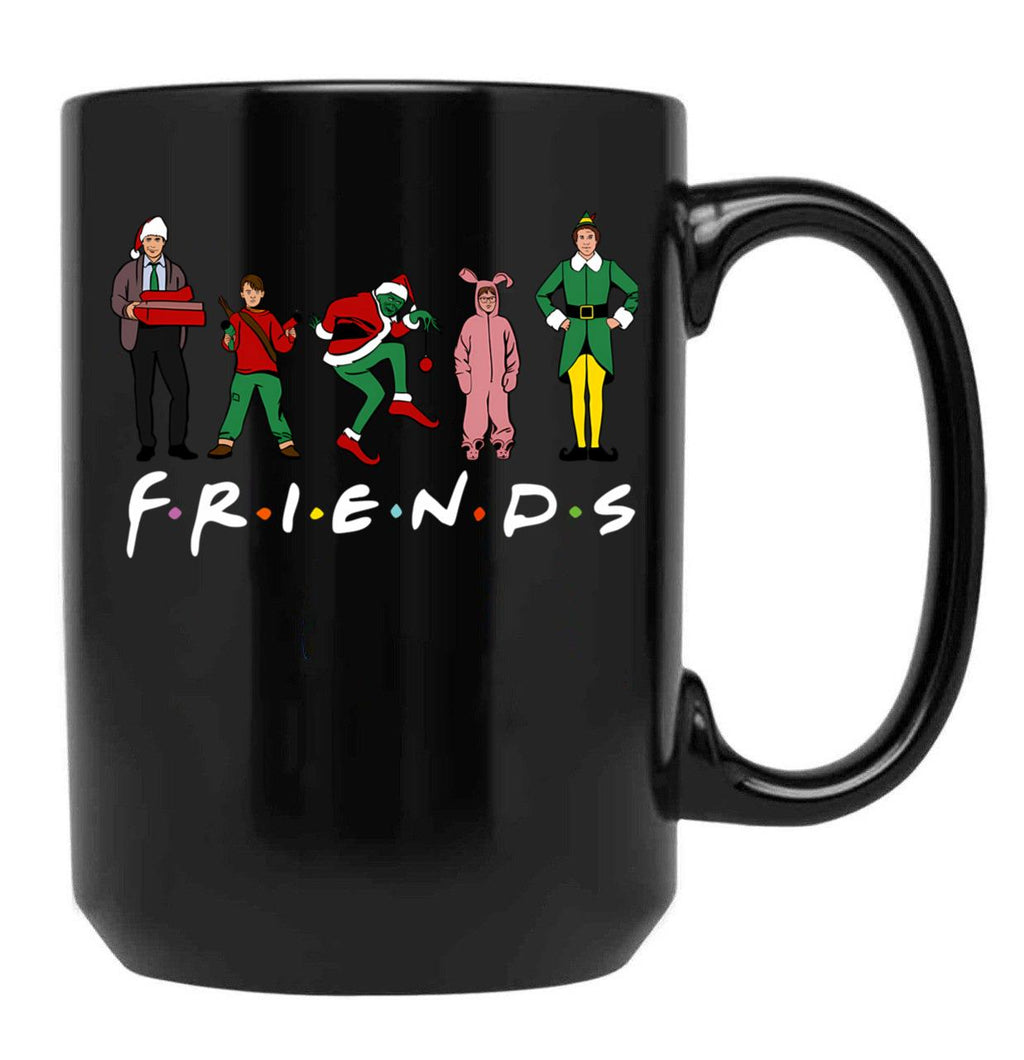 Friend Movies Christmas Gift Black Coffee Mug, Gift Coffee Mug
