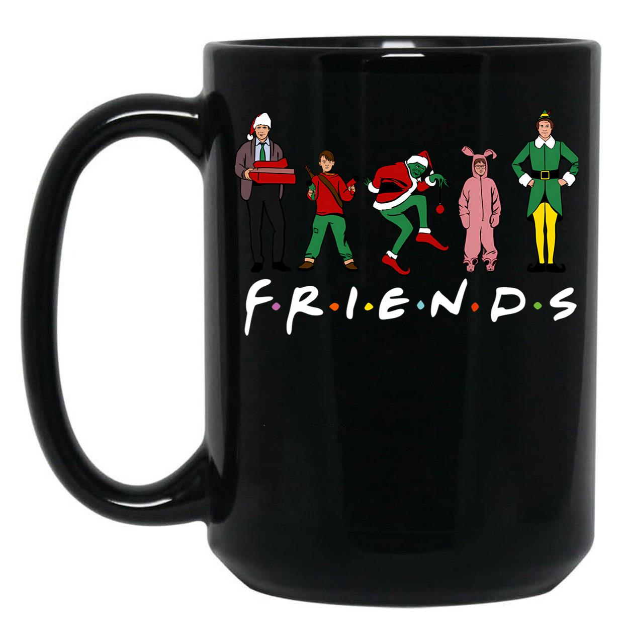 Friend Movies Christmas Gift Black Coffee Mug, Gift Coffee Mug