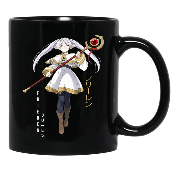Frieren - Sousou No Frieren Black Coffee Mug, Gift Coffee Mug - Black