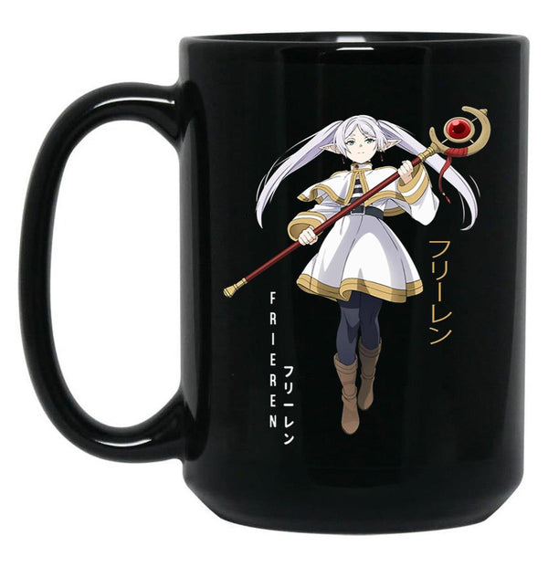 Frieren - Sousou No Frieren Black Coffee Mug, Gift Coffee Mug - Black