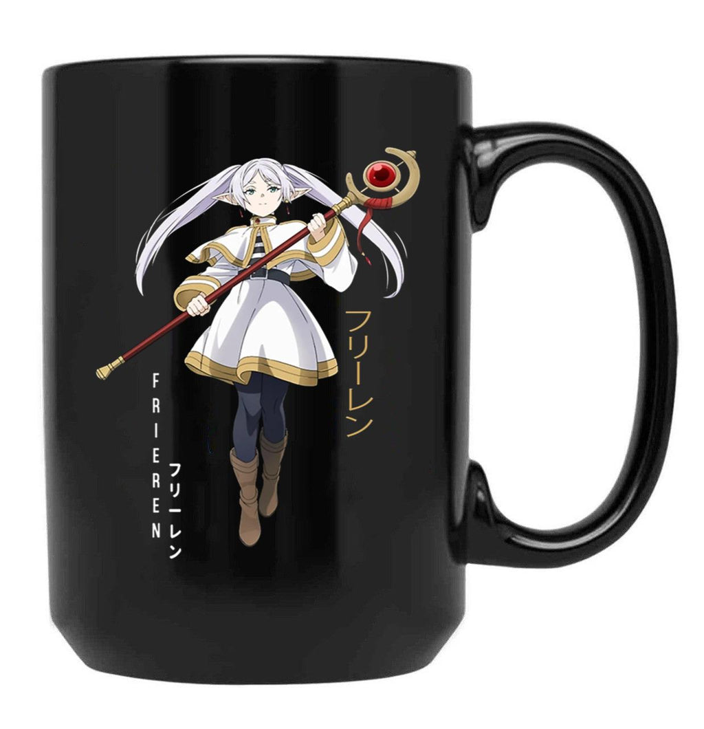 Frieren - Sousou No Frieren Black Coffee Mug, Gift Coffee Mug
