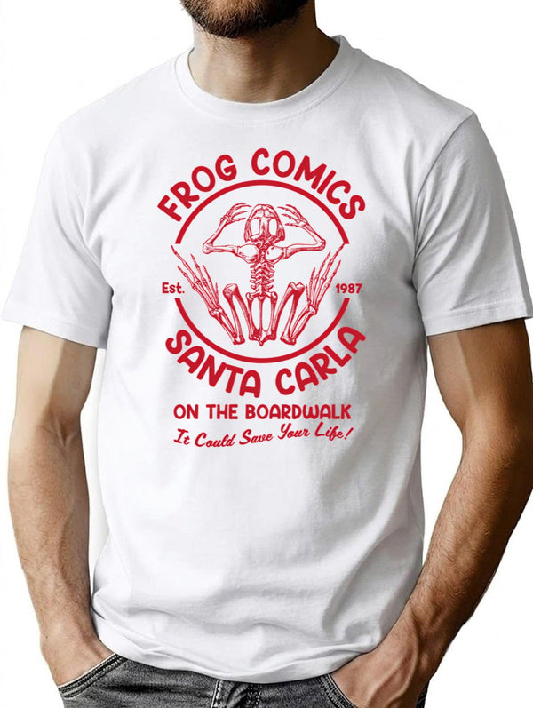Frog Comics - Santa Carla T-Shirt for Men & Women, T-Shirts Graphic Tee - White