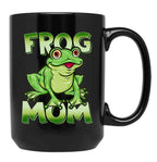 Frog Mom Cute Frog Lover Graphic Design Black Coffee Mug, Gift Coffee Mug