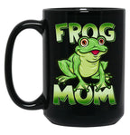 Frog Mom Cute Frog Lover Graphic Design Black Coffee Mug, Gift Coffee Mug