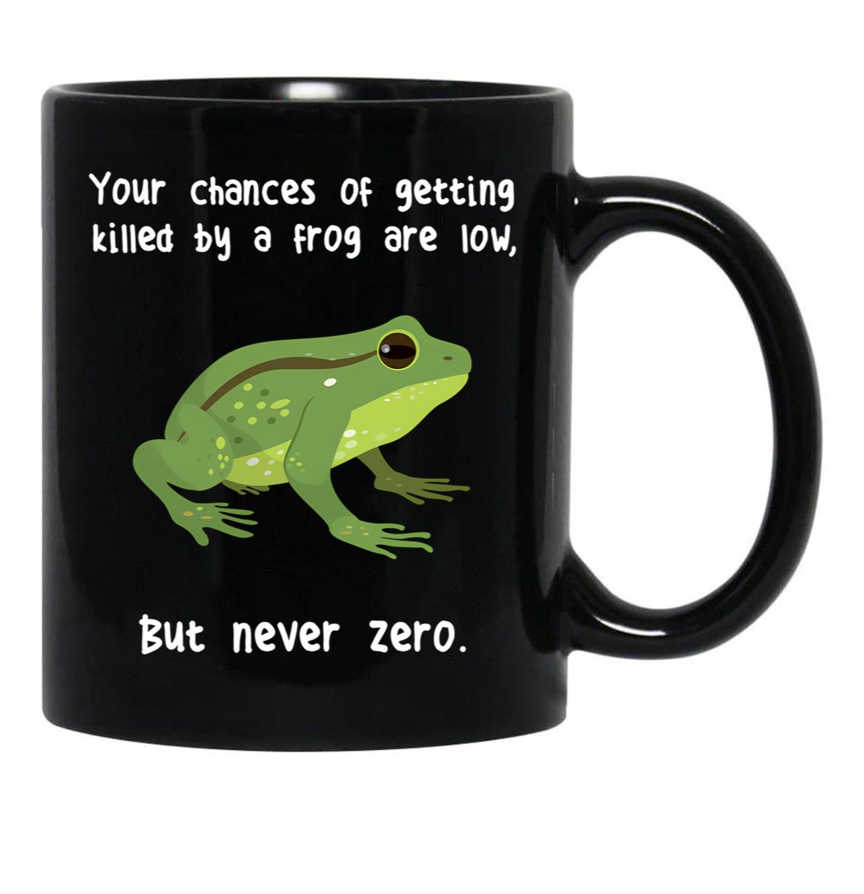 Frog Never Zero Black Coffee Mug, Gift Coffee Mug - Black