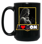 From Egyape ArtistsMom I Love You (3Rd Design) Black Coffee Mug, Gift Coffee Mug