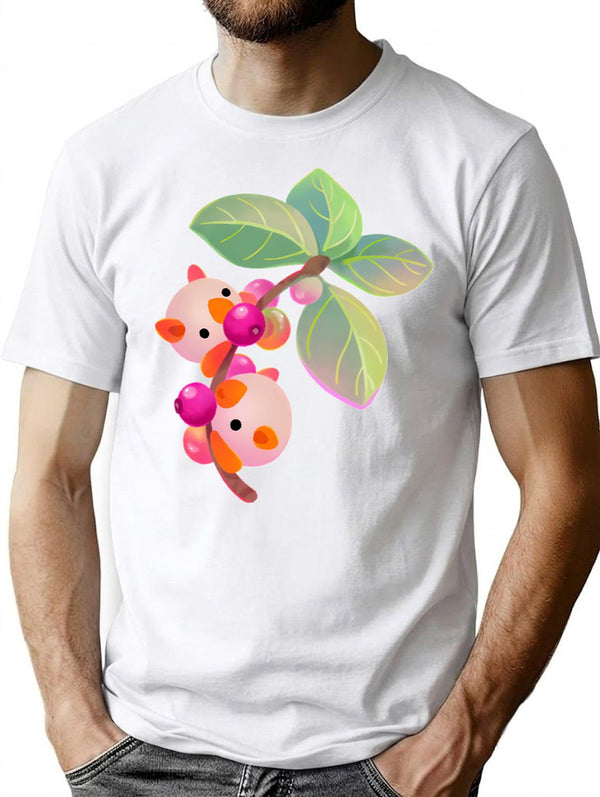 Fruit And Bat - Dark T-Shirt for Men & Women, T-Shirts Graphic Tee - White