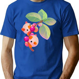 Fruit And Bat - Dark T-Shirt for Men & Women, T-Shirts Graphic Tee - Blue