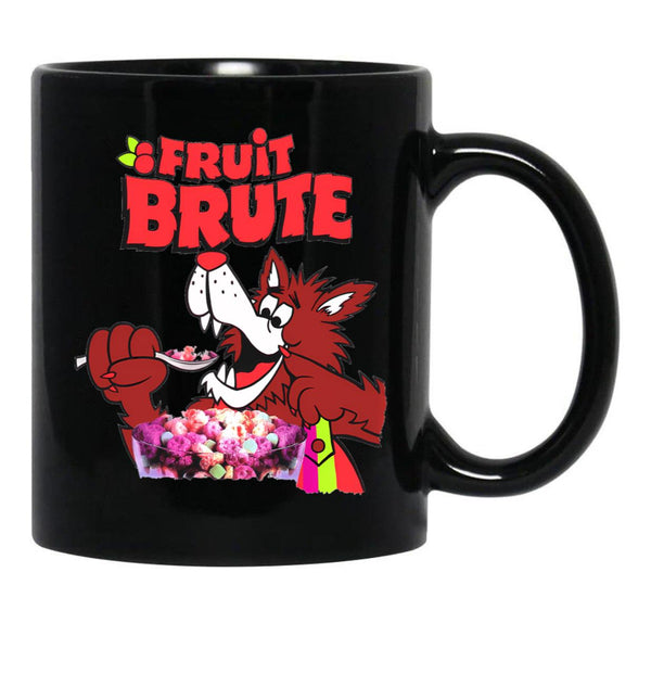 Fruit Brute - Vintage Discontinued Cereals Black Coffee Mug, Gift Coffee Mug - Black