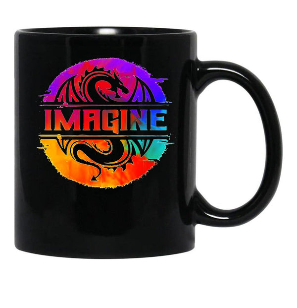Full Colour Imagine-Dragons Black Coffee Mug, Gift Coffee Mug - Black