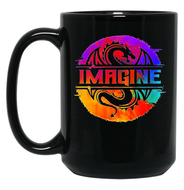 Full Colour Imagine-Dragons Black Coffee Mug, Gift Coffee Mug - Black