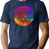Full Colour Imagine-Dragons Premium Heavyweight Cotton T-Shirt - Navy