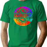Full Colour Imagine-Dragons Premium Heavyweight Cotton T-Shirt - Green