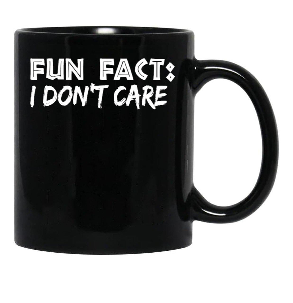 Fun Fact I Don'T Care Funny Mom And Dad Gift Black Coffee Mug, Gift Coffee Mug - Black