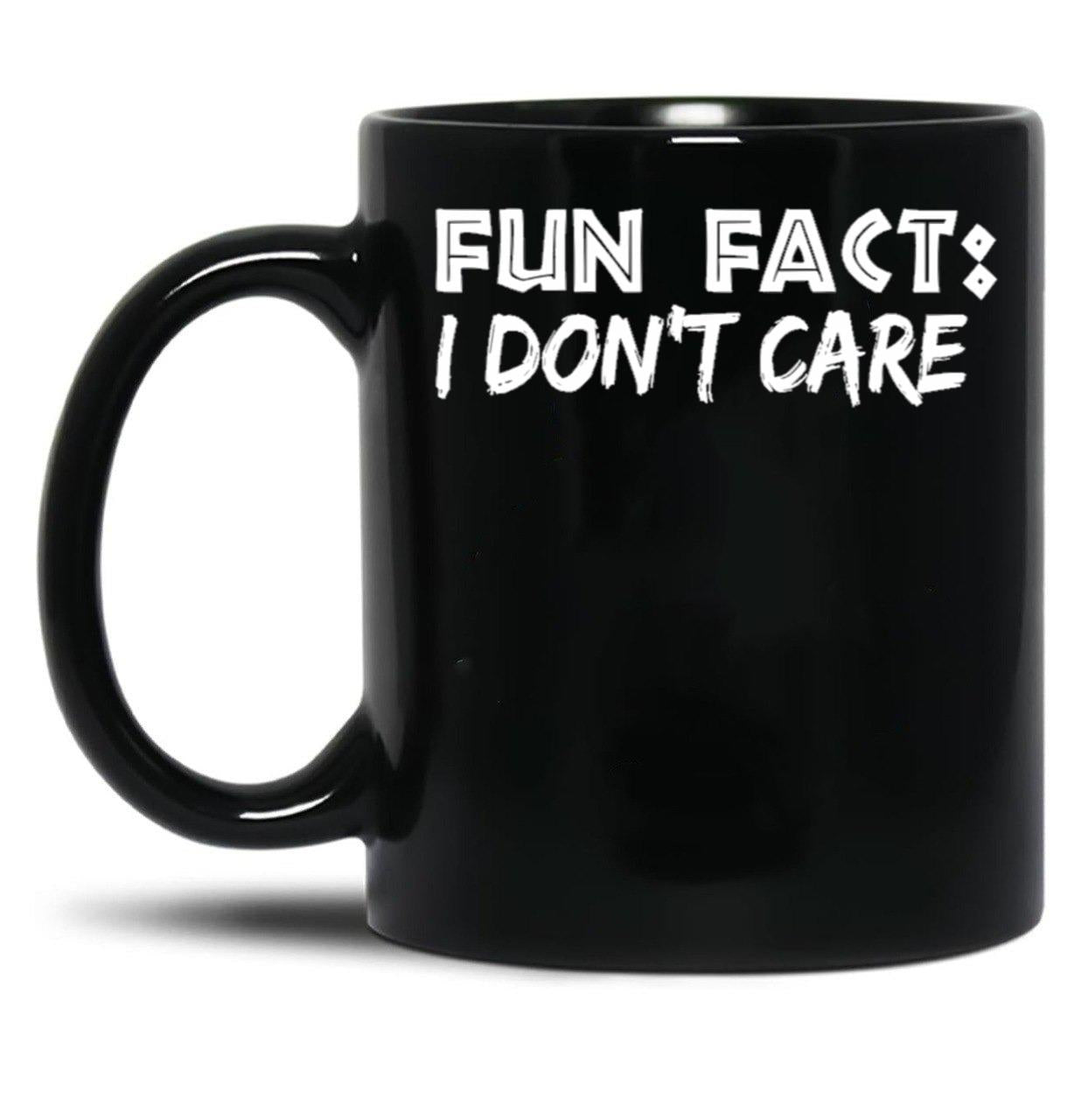 Fun Fact I Don'T Care Funny Mom And Dad Gift Black Coffee Mug, Gift Coffee Mug - Black