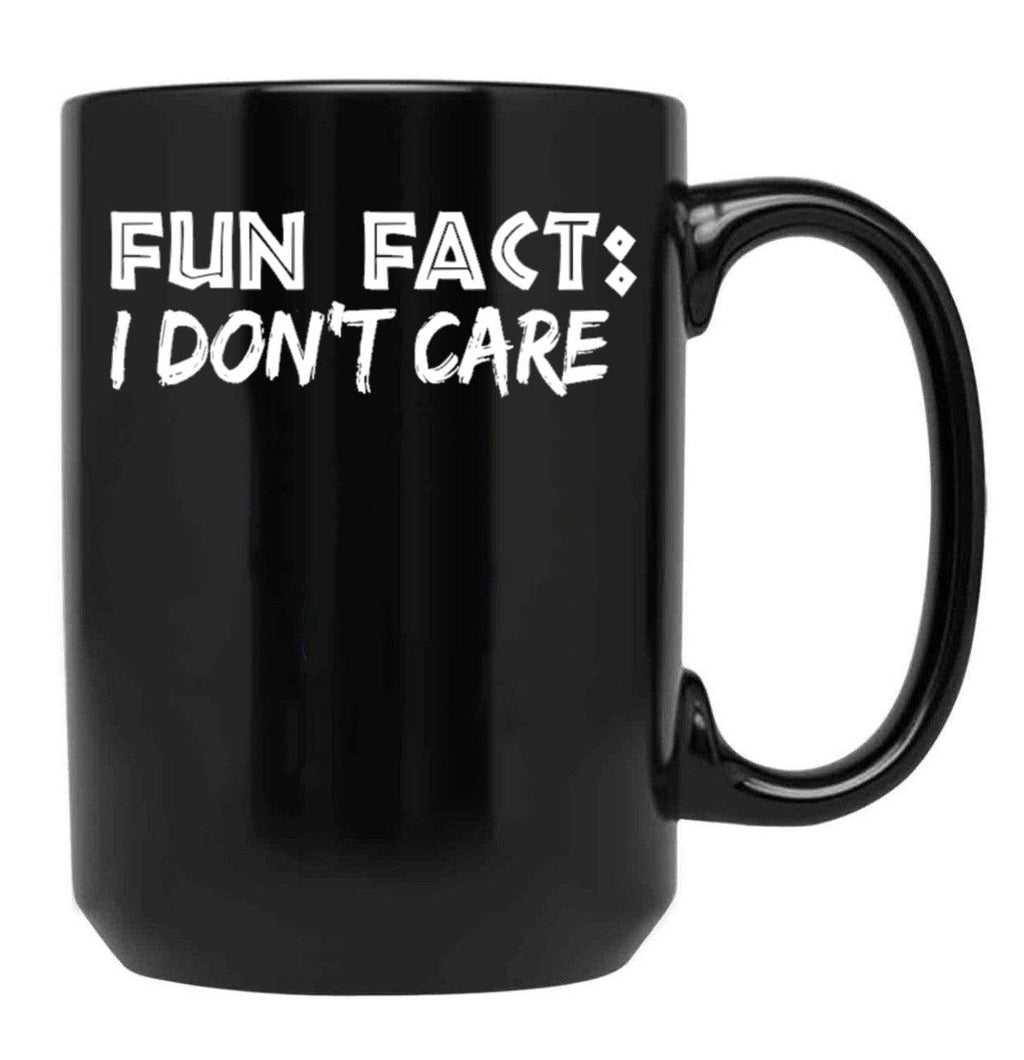 Fun Fact I Don'T Care Funny Mom And Dad Gift Black Coffee Mug, Gift Coffee Mug