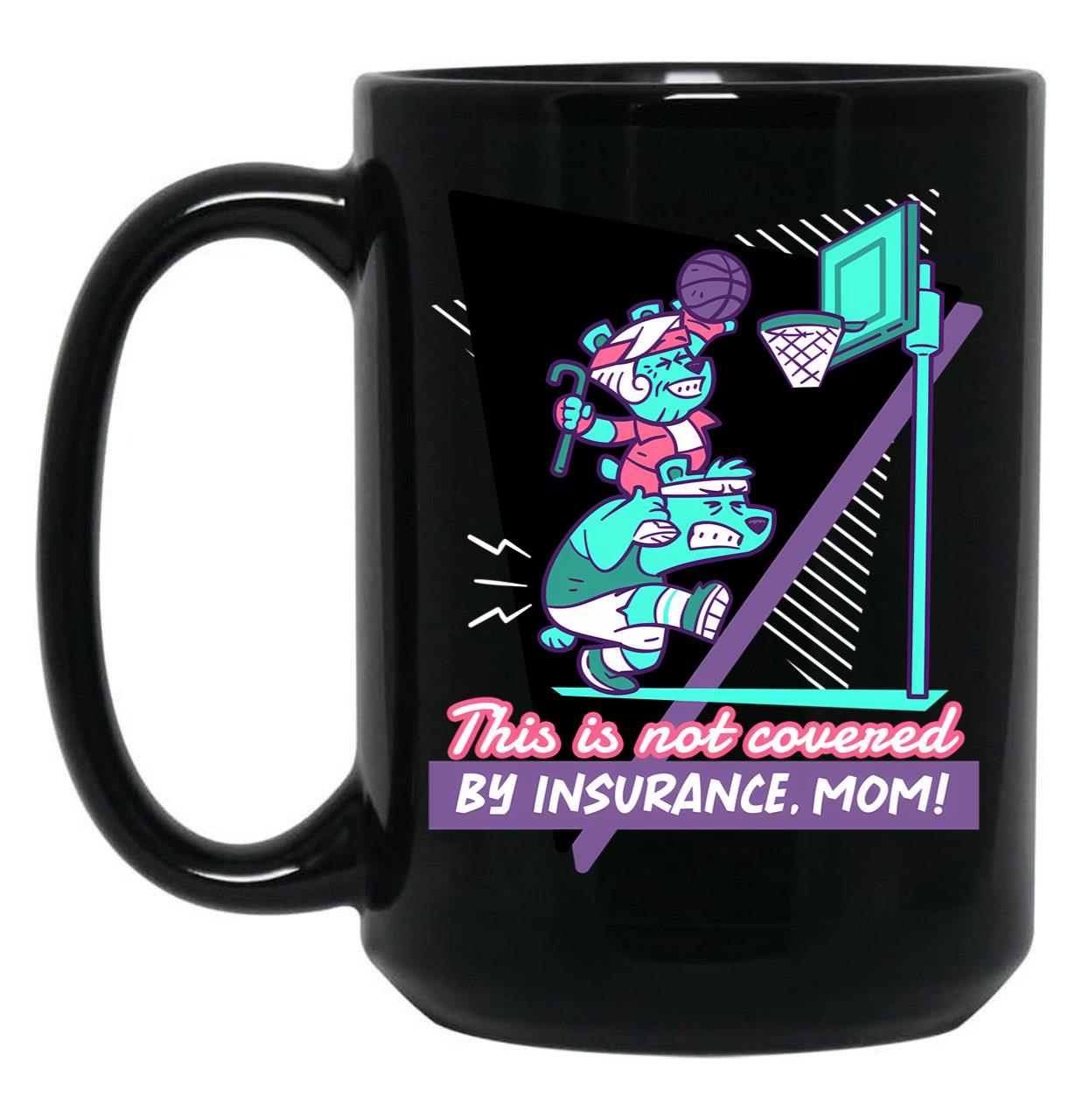 Fun Graphic For Families Who Love Basketball Black Coffee Mug, Gift Coffee Mug