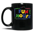 Fun House Black Coffee Mug, Gift Coffee Mug