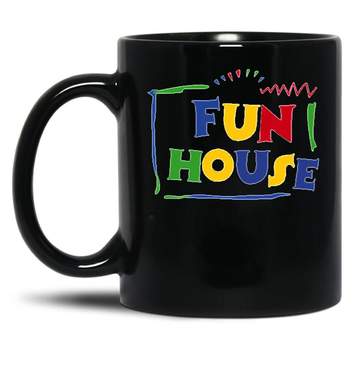 Fun House Black Coffee Mug, Gift Coffee Mug