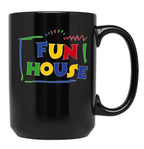 Fun House Black Coffee Mug, Gift Coffee Mug