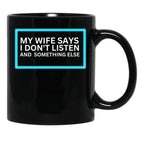 Funny Aussie Shirt Black Coffee Mug, Gift Coffee Mug - Black