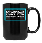 Funny Aussie Shirt Black Coffee Mug, Gift Coffee Mug