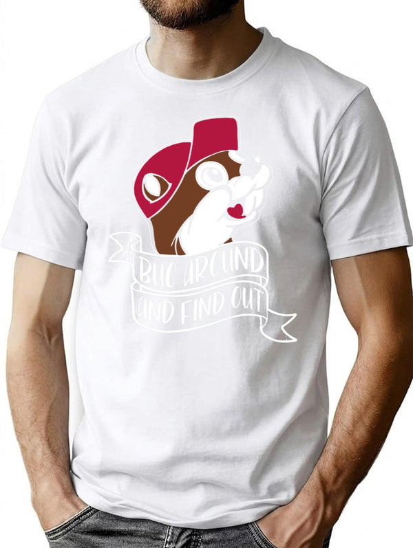 Funny BUC Around and Find Out Premium Heavyweight Cotton T-Shirt - White