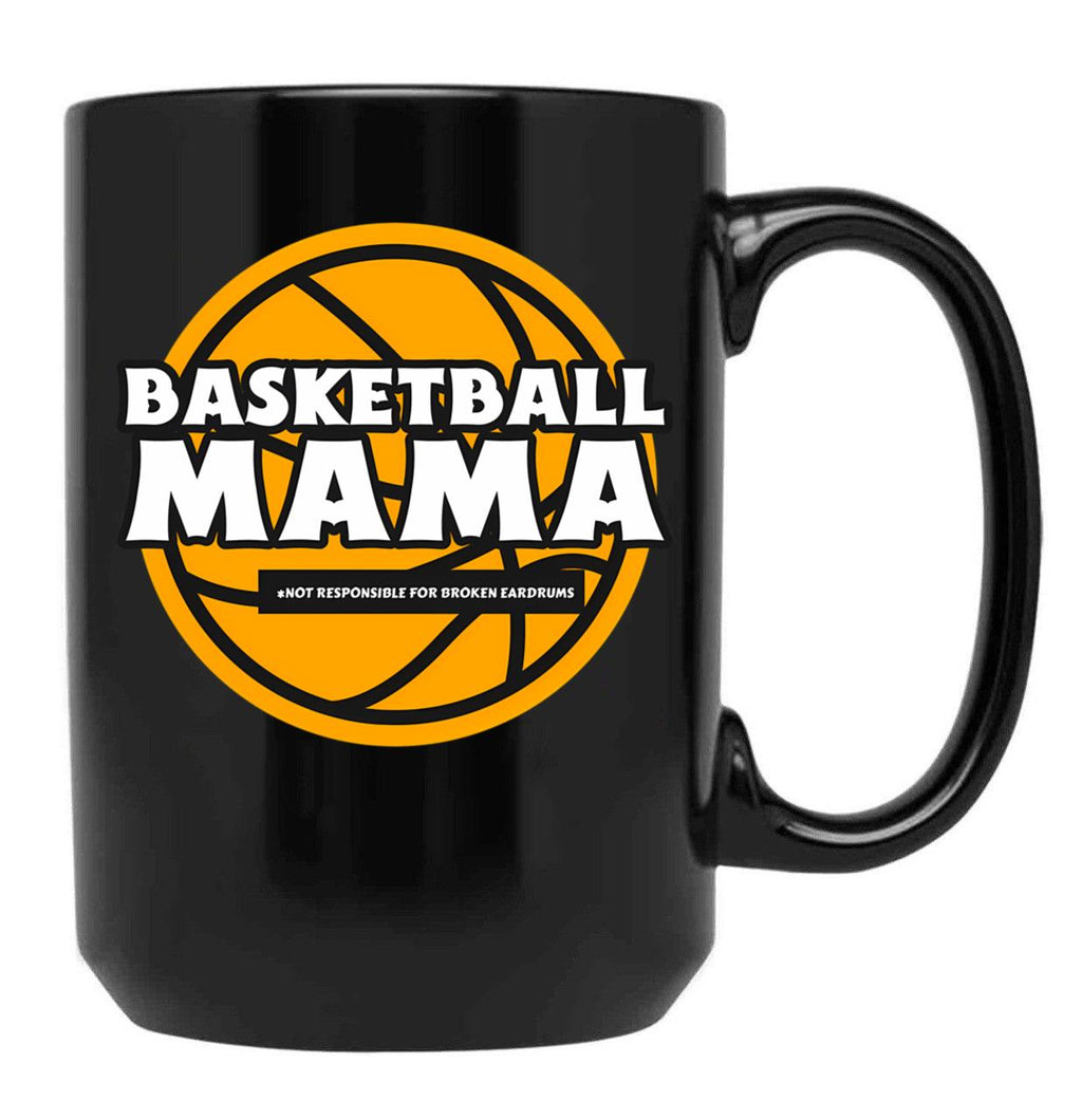 Funny Basketball Mom Black Coffee Mug, Gift Coffee Mug
