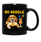 Funny Beagle Tshirt Beagle Lover Design I Work Hard So My Beagle Can Have A Better Life Black Coffee Mug, Gift Coffee Mug - Black
