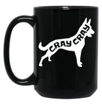 Funny Belgian Malinois Cray Crazy Maligator Dog Gift Black Coffee Mug, Gift Coffee Mug