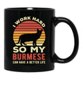 Funny Burmese Cat Black Coffee Mug, Gift Coffee Mug - Black