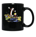 Funny Calvin and Hobbes Black Coffee Mug, Gift Coffee Mug - Black