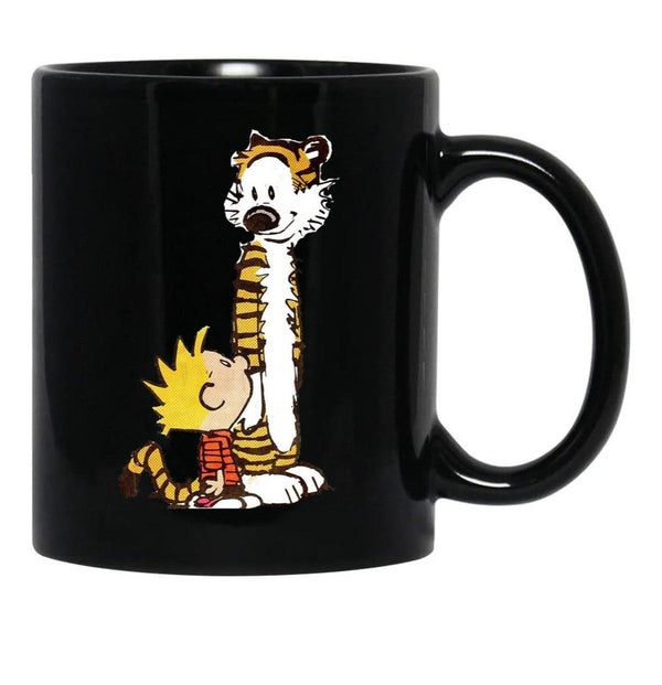 Funny Calvin and Hobbes (2) Black Coffee Mug, Gift Coffee Mug - Black