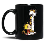 Funny Calvin and Hobbes (2) Black Coffee Mug, Gift Coffee Mug