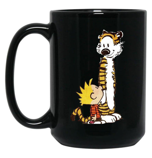Funny Calvin and Hobbes (2) Black Coffee Mug, Gift Coffee Mug - Black