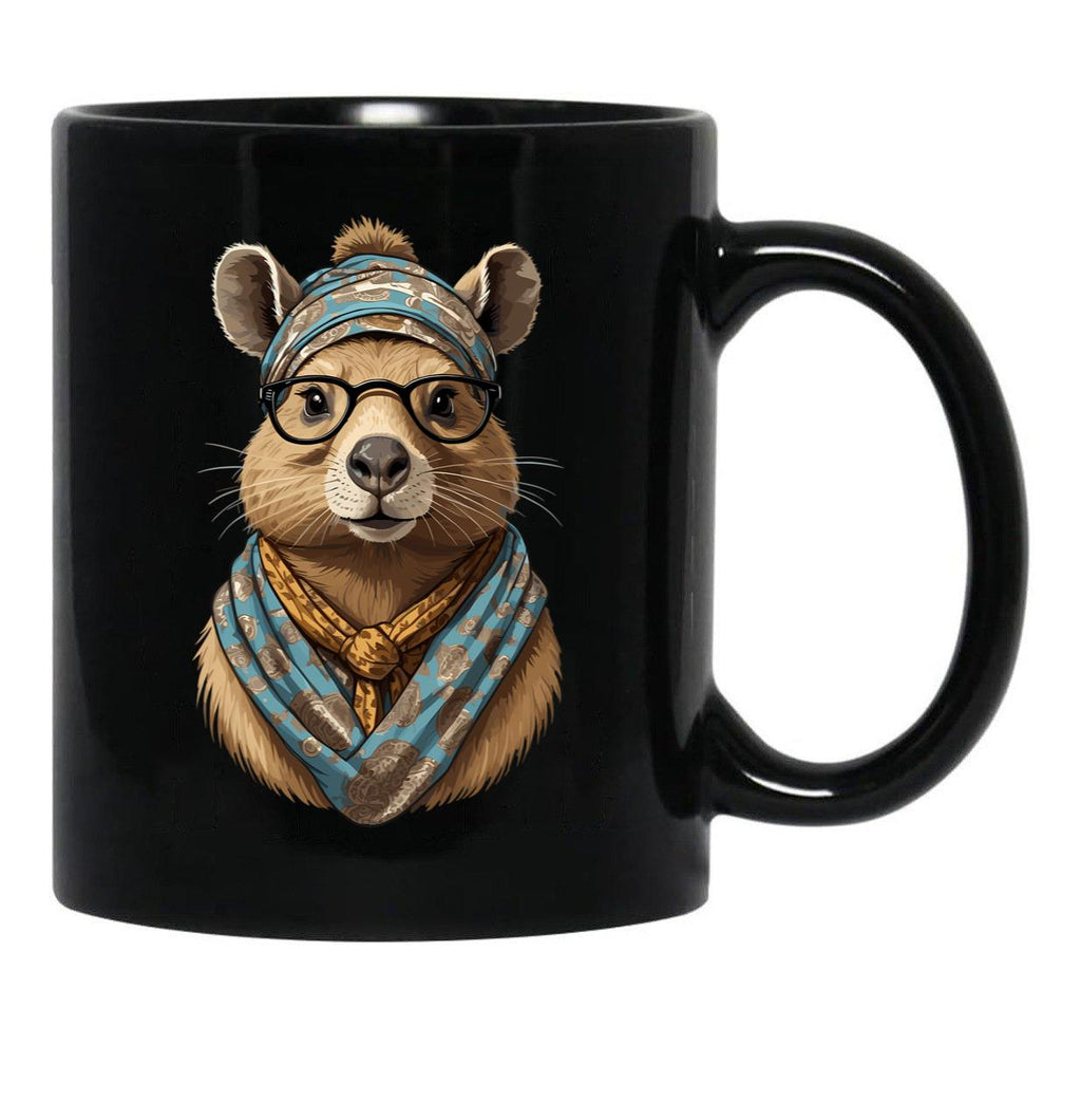 Funny Capymama Capybara Mother'S Day Design Black Coffee Mug, Gift Coffee Mug - Black