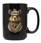 Funny Capymama Capybara Mother'S Day Design Black Coffee Mug, Gift Coffee Mug