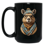 Funny Capymama Capybara Mother'S Day Design Black Coffee Mug, Gift Coffee Mug