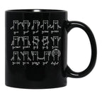 Funny Cat And Math Cat And Algebra Lover Black Coffee Mug, Gift Coffee Mug - Black