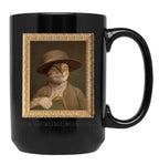 Funny Cat Black Coffee Mug, Gift Coffee Mug