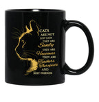 Funny Cats Are Not Just Cats They Are Sanity Happiness Teachers Therapists And Best Friends Black Coffee Mug, Gift Coffee Mug - Black
