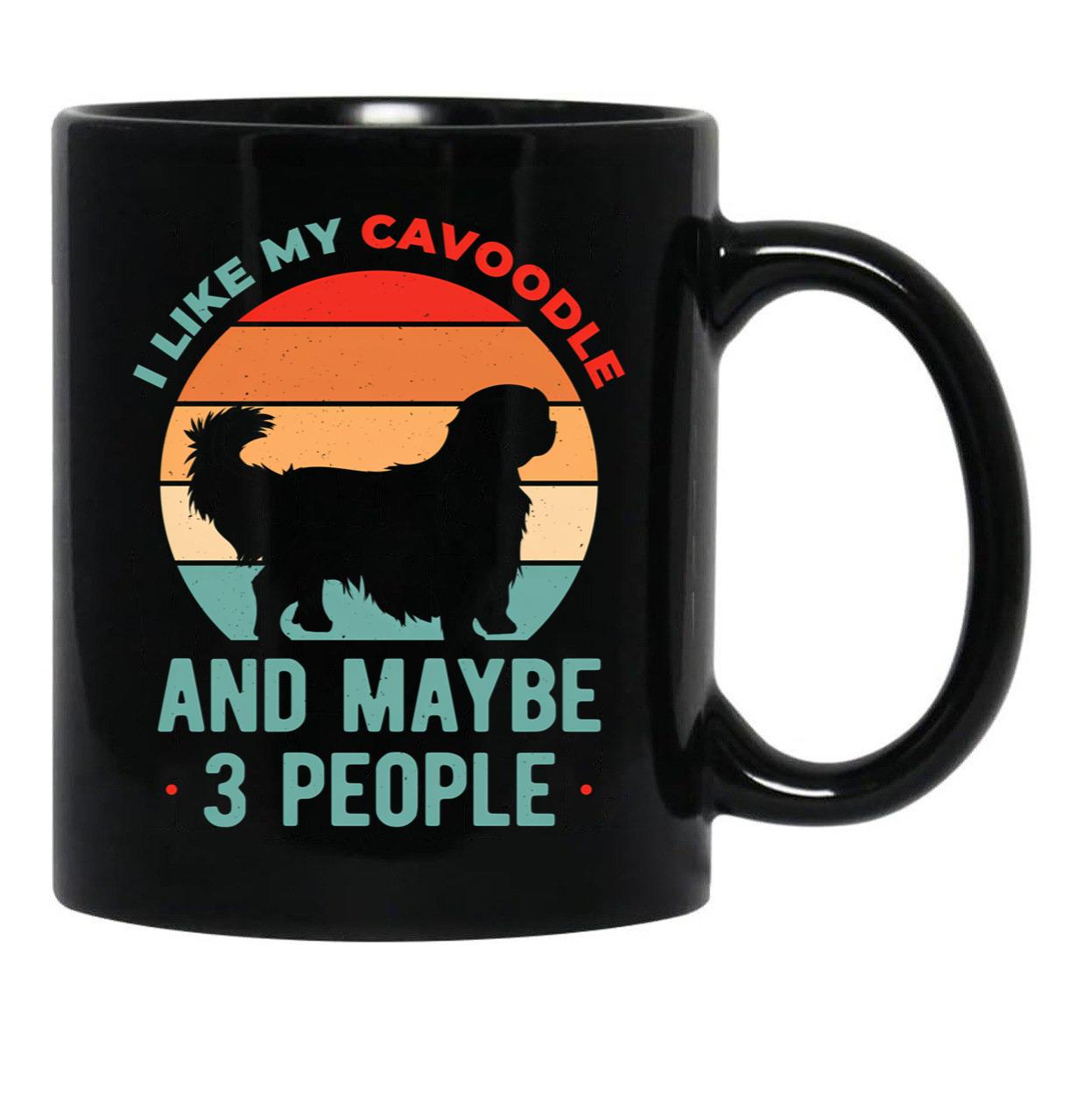 Funny Cavoodle Black Coffee Mug, Gift Coffee Mug - Black
